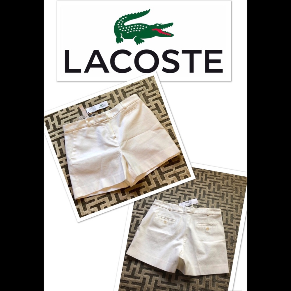 LaCoste White Chino Shorts, Size 38